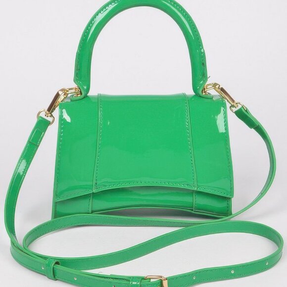 Enamel Top Handle Bag - Picture 3 of 6